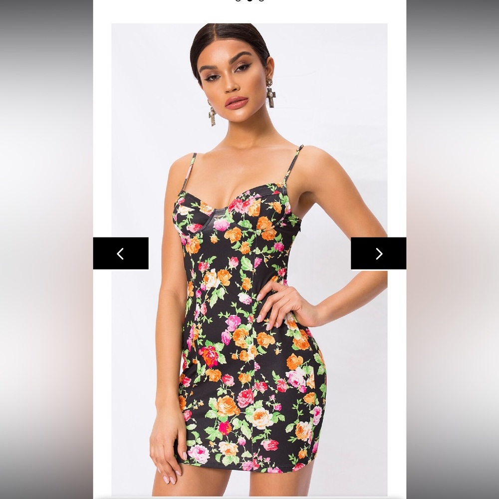 By the way. Black floral dress